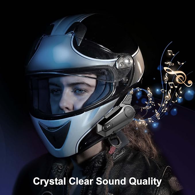 cepkquis Motorcycle Bluetooth Headset Wireless Helmet 2-Way 400M Intercom - Image 3