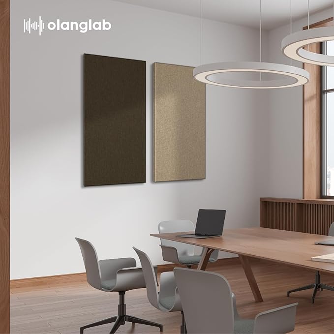 Olanglab Sound Absorbing Acoustic Wall Panels 2 Pack, Large Fabric Wrapped - Image 6