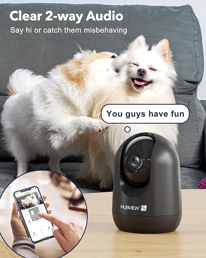 MUBVIEW Cameras for Home Security, Indoor Security Camera, 2.4/5GHz WiFi Wired - Image 6