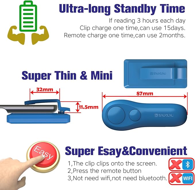 SK SYUKUYU RF Remote Control Page Turner - Image 6