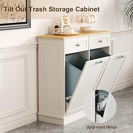 Tilt Out Trash Can Cabinet Dog Proof - Image 9