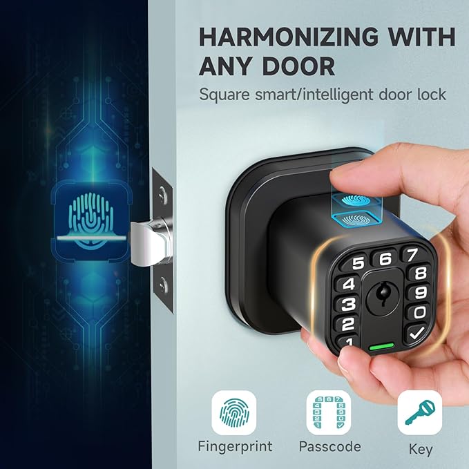 Richelock Fingerprint Door knob, Smart Biometric Door Lock - Image 2