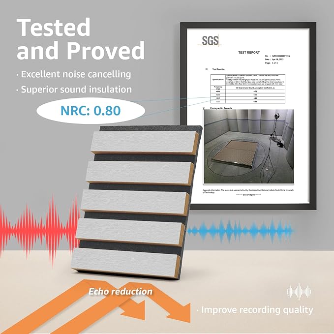 Art3d 2 Wood Slat Acoustic Panels - Image 3