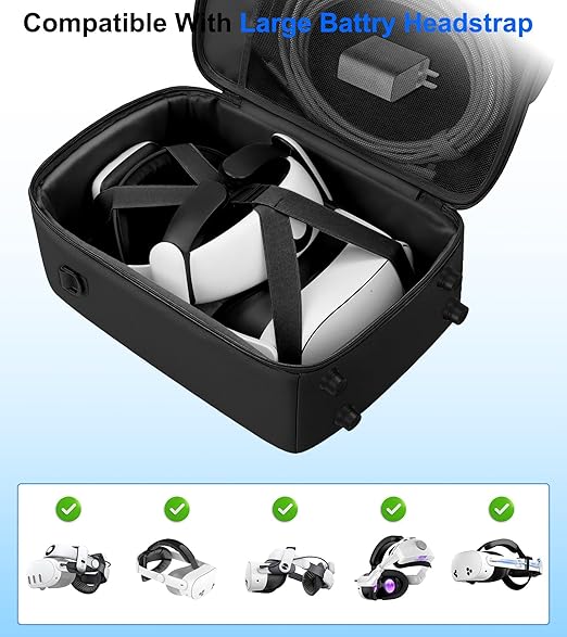 YRXVW Large Carrying Case for Meta Quest 3S/3/2, Compatible - Image 3