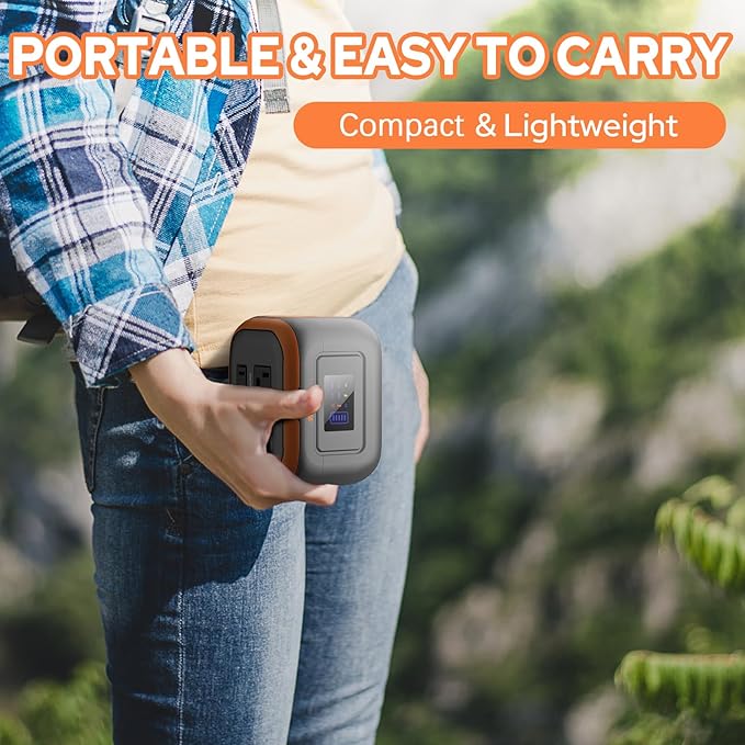 Portable Power Station with Foldable Solar Panel Charger 30W, 120W Camping - Image 4