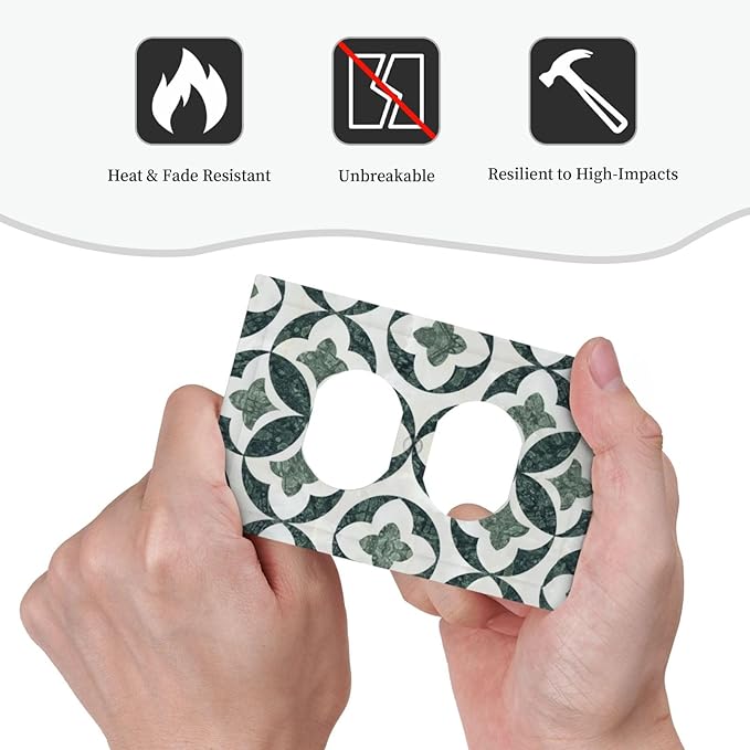 Bvtewkhz Green Luxury Modern Cubic Marble Cubic Marble Duplex Outlet Decorative - Image 4