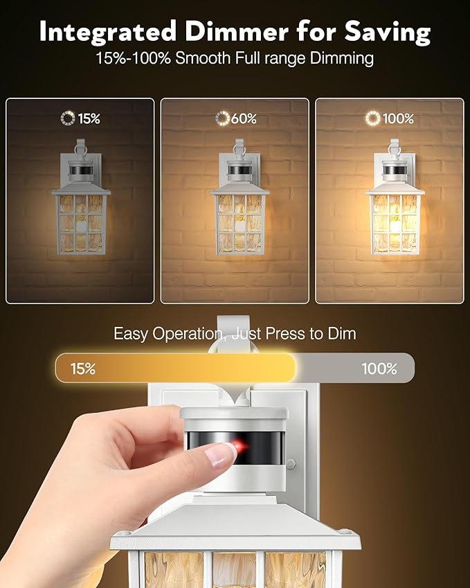 VIANIS Motion Sensor Outdoor Lights, Exterior Light Fixture, Anti-Rust 100% - Image 3