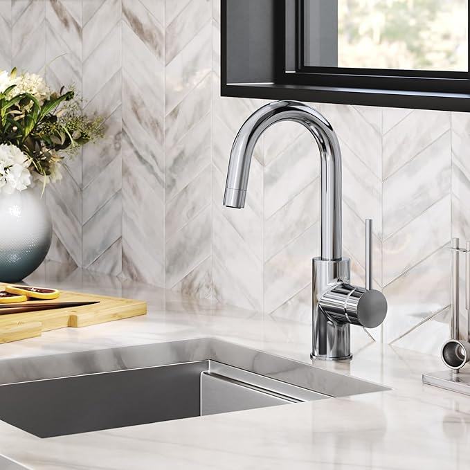KRAUS Oletto Single Handle Kitchen Bar Faucet in Chrome Finish, KPF-2600CH - Image 2