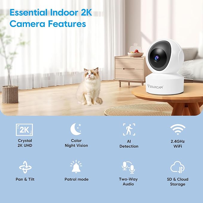 VSTARCAM Room Camera, 2K QHD Camera - Image 2