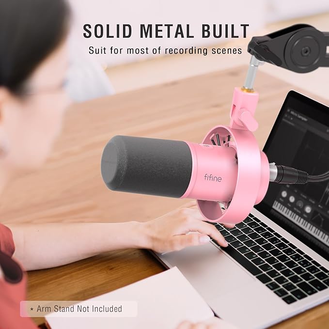 FIFINE XLR/USB Dynamic Microphone, Studio XLR Vocal Podcast Microphone - Image 6