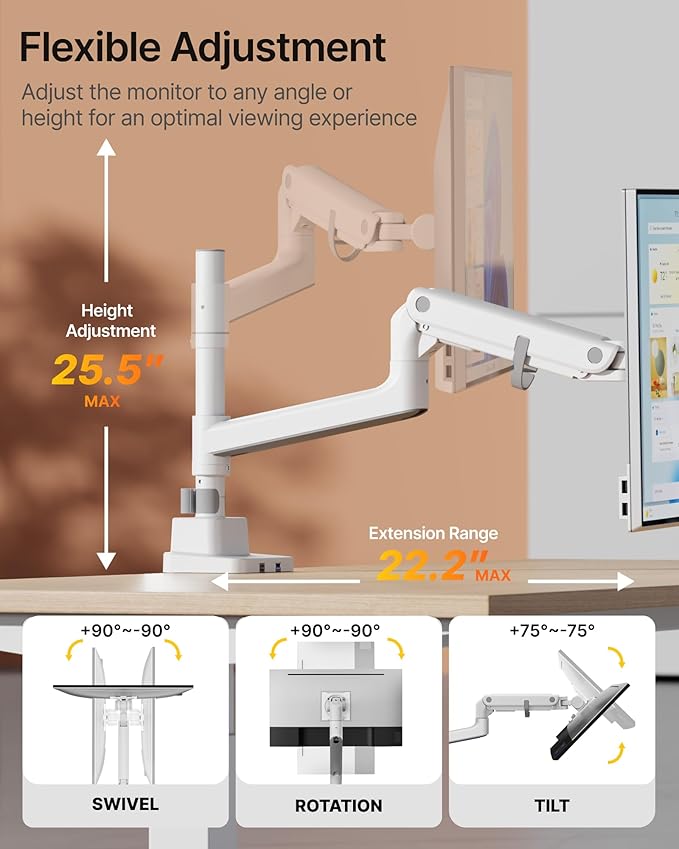 monTEK Heavy-Duty Single Monitor Arm - Image 5