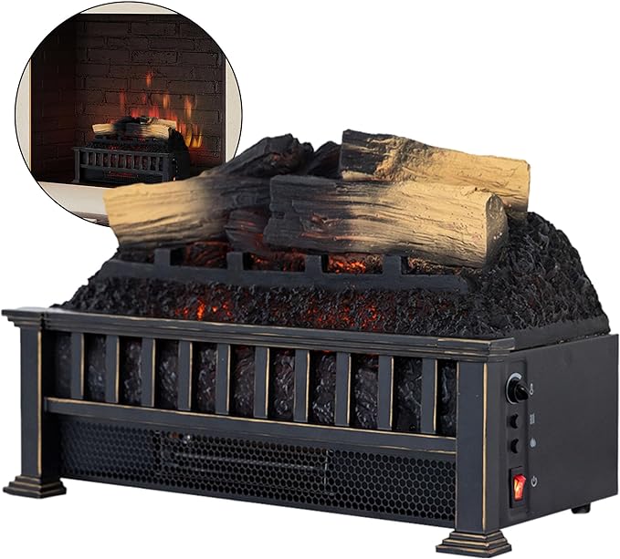 Country Living Electric Fireplace Logs, 20” LED Electric Fireplace Inserts - Image 8
