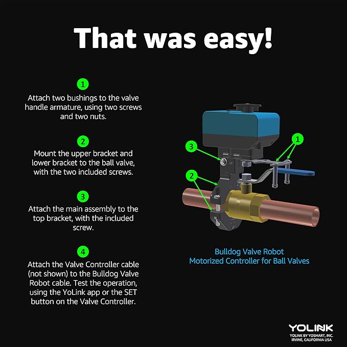 YoLink X3 Version Smart Water Leak Protection Kit: X3 Valve Controller - Image 2