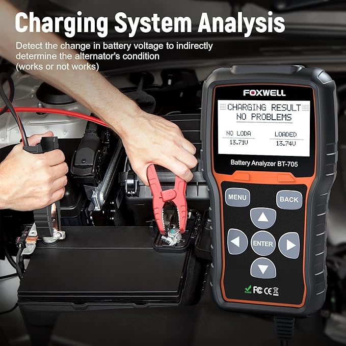 FOXWELL BT705 Car Battery Tester 24V 12V, Professional Automotive 100-2000CCA - Image 4