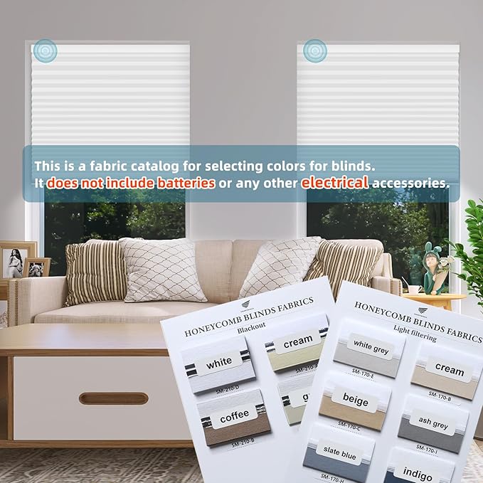 SmartWings Cellular Fabric Samples, 100% Blackout & Light Filtering Fabric - Image 2