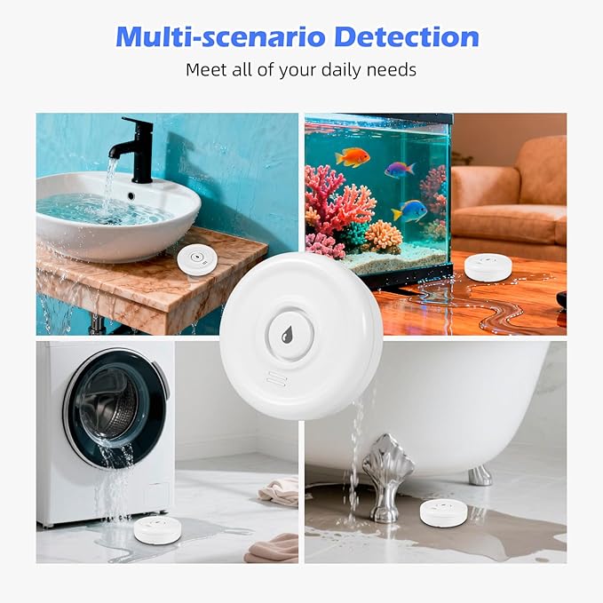 5 Pack Water Leak Detectors for Home, 100 dB Water Sensor Alarm Leak Detector - Image 6