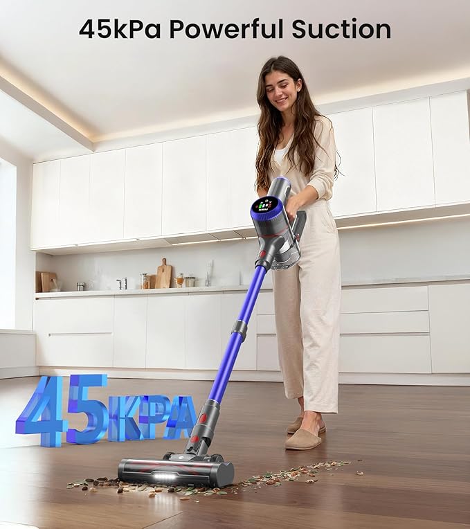 FKIEN Cordless Vacuum Cleaner, 550W 45kPa 65Mins Vacuum Cleaners - Image 2