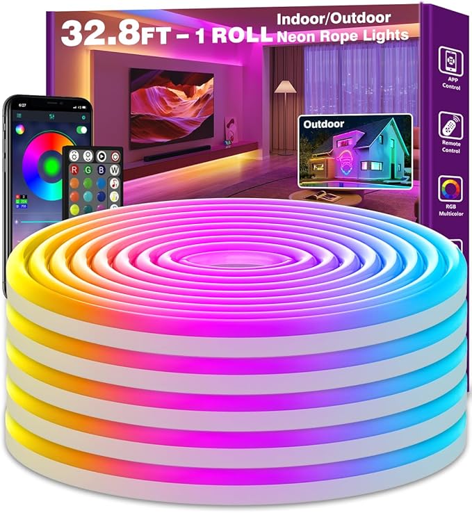 SINLEY Led Neon Rope Lights, Control by Unknown