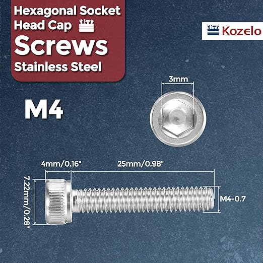Kozelo 30pcs Socket Head Cap Screws - Image 2