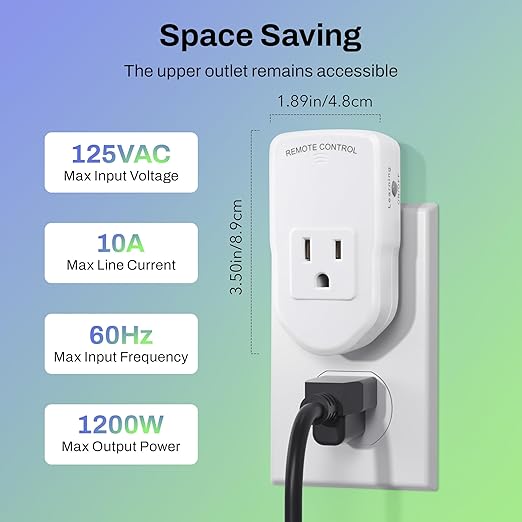 BN-LINK Wireless Remote Control Outlet Electrical Switch - Image 7