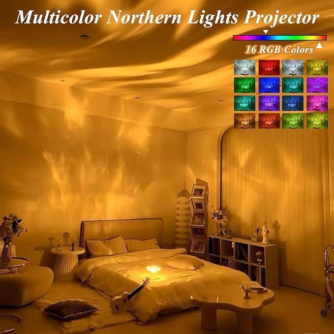 Northern Lights Projector Touch, 16 Colors Changing Light Dimmable Mood Lighting - Image 2