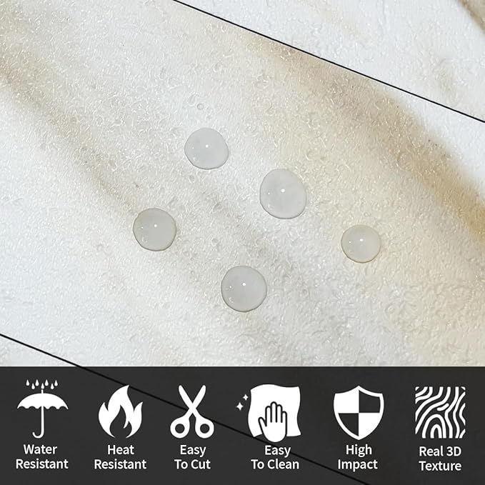 AULIGET 100-Piece Calacatta Gold Marble Look Peel and Stick Backsplash Wall - Image 3