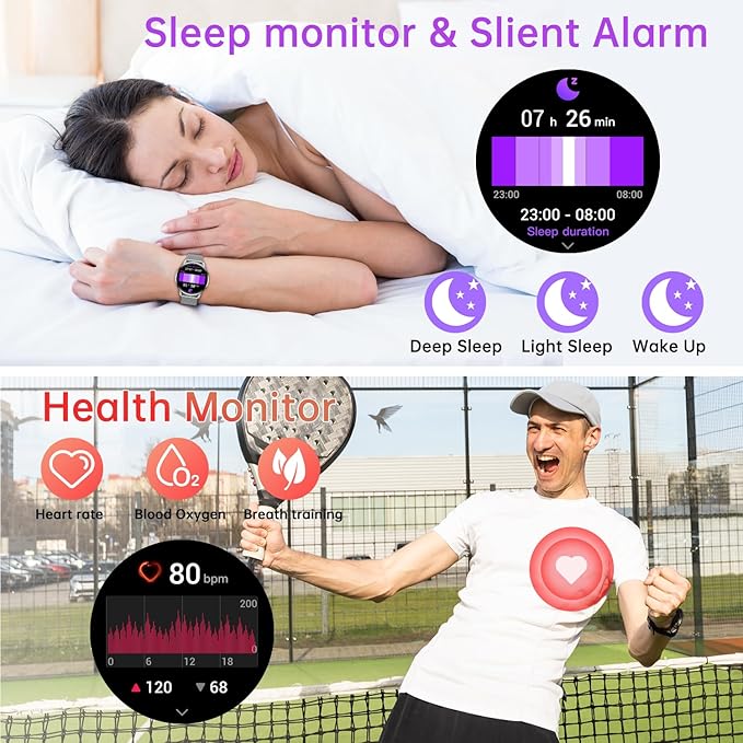 Smart Watch for Men Women Fitness: Waterproof Make/Answer Call Smart Watches - Image 3