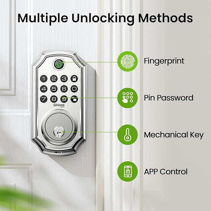 GHome Smart Door Lock KD30, Fingerprint Smart Deadbolt - Image 2