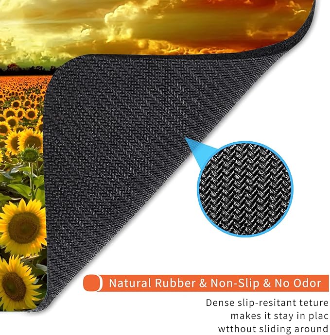 Armanza Square Mouse Pad Sunflower, Personalized Premium-Textured Custom Mouse - Image 5