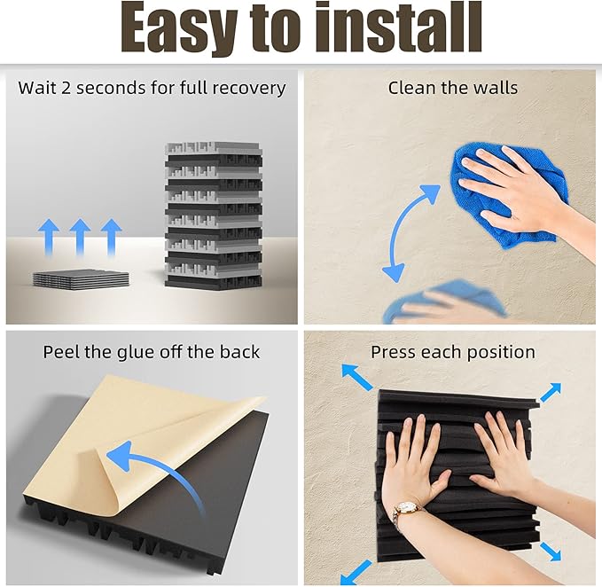 12 Pack Sound Proof Foam Panels - Image 7