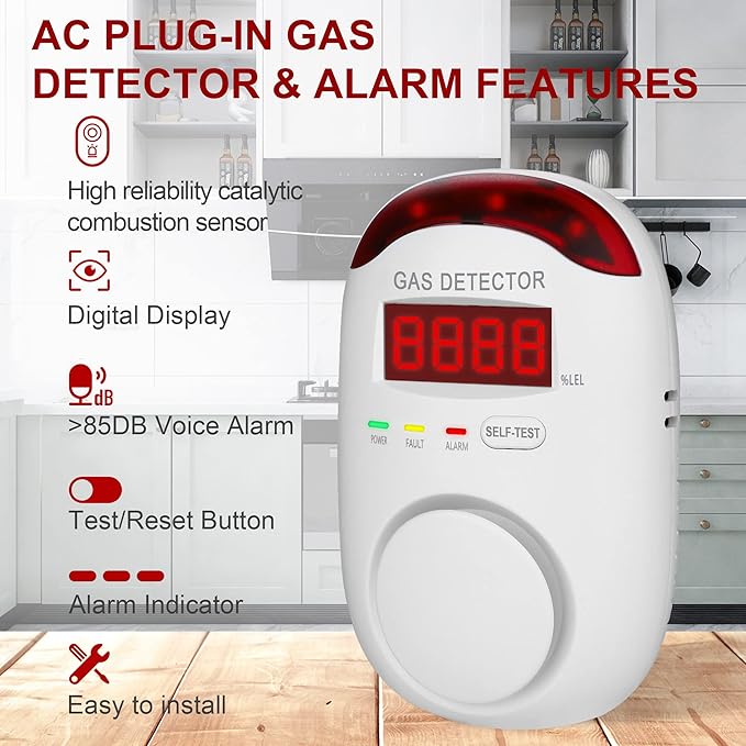 2 Packs Gas Detector & Alarm - Image 5