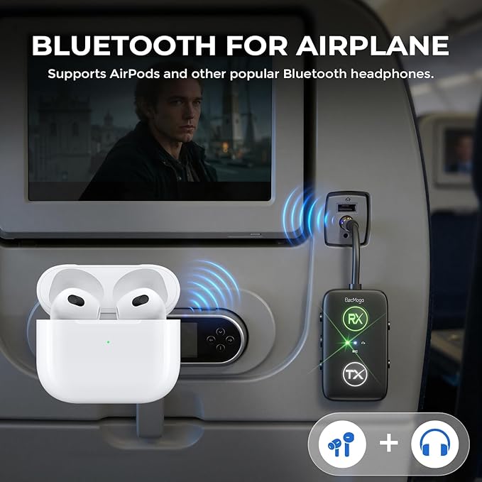 2025 Upgraded Airplane Bluetooth 5.4 Transmitter - Image 2