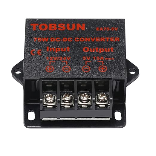 MGGi DC/DC 12V 24V to 5V 15A 75W Voltage Reducer Converter Regulator, Step Down by MGGi