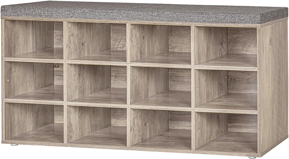 dinzi lvj shoe storage bench with cushion, 40.9", main product view
