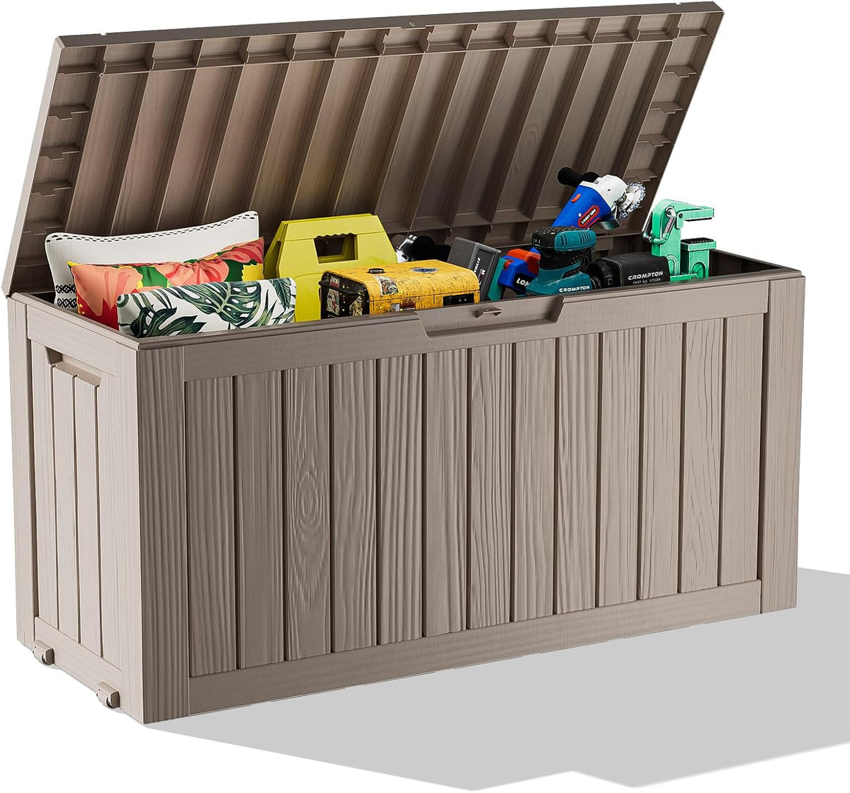 rojik 140 gallon outdoor storage waterproof housing deck, main product view