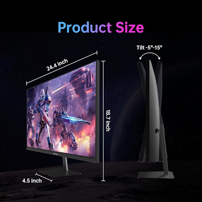 KTC 24 Inch 180Hz/190Hz Gaming Monitor, FHD PC Computer Monitor - Image 9