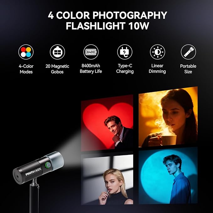 PHOTOOLEX 4 Colors Photography Flashlight - Image 2