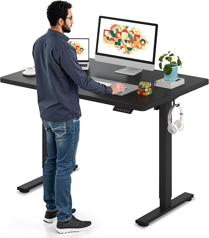 SANODESK Electric Standing Desk 48 x 30 Inches Whole-Piece Desktop Height by sanodesk