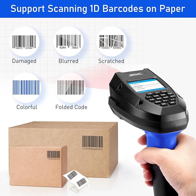 Inventory Scanner Wireless, JRHC 1D Laser Barcode Scanner - Image 2