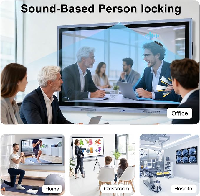 JYXCN 65" 4K Smart Board Interactive Digital Whiteboard, Android 11 & Windows - Image 9