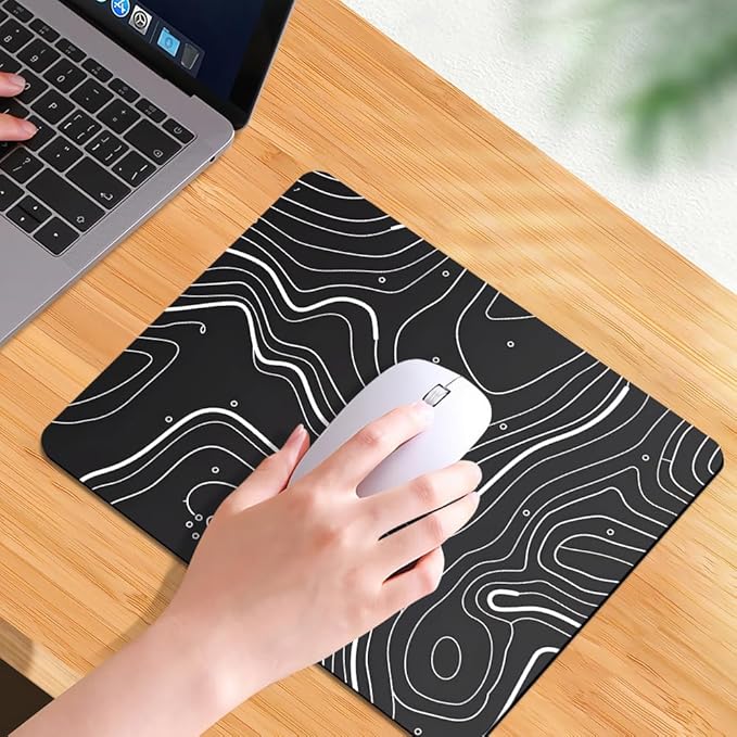 Abstract Topographic map Square Mouse pad, Waterproof, Anti Slip Rubber Base - Image 7