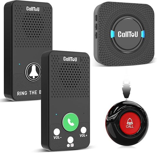 CallToU Caregiver Pager Alert Button Intercoms Wireless by CallToU