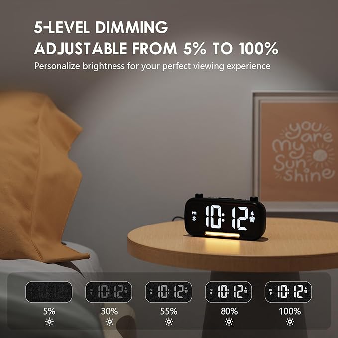 ROCAM Alarm Clock Radio with FM Radio, Sleep Timer, Auto Scan 20 Presets & - Image 5