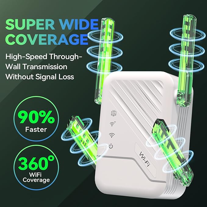 2026 Best WiFi Extender Signal Booster, Internet Extender Covers Up to 13389 - Image 3