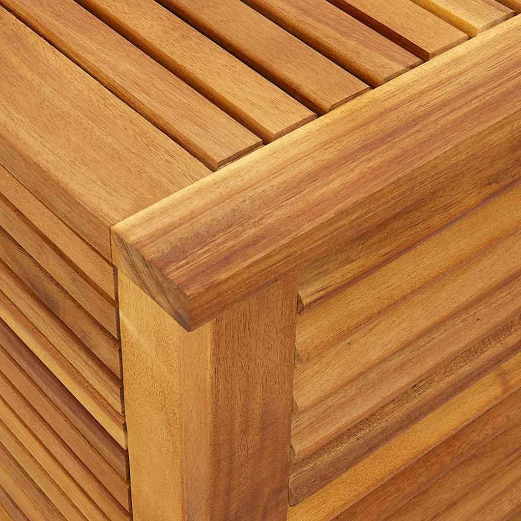 vidaxl garden storage box natural wood solid acacia showing dimensions