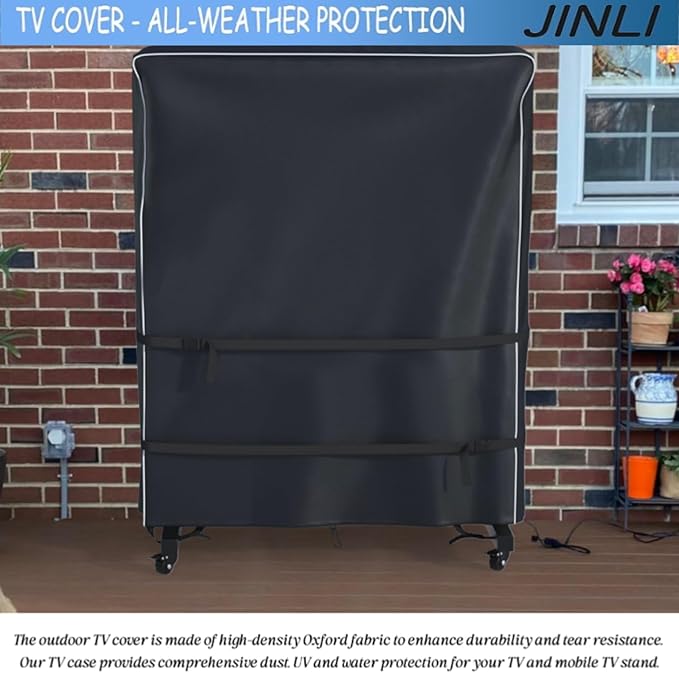 JINLI 55-60 inch outdoor TV trolley cover, courtyard TV cover, Oxford fabric - Image 8