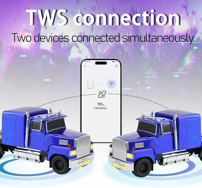 WSTER American Truck Bluetooth Speaker, Retro Car Model，Portable Wireless - Image 3