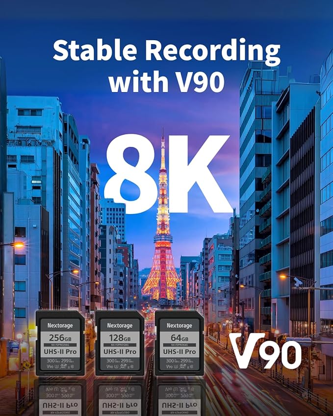 Nextorage 256GB SDXC UHS-II V90 SD Card Japanese Brand pSLC Max. Write Speed - Image 5