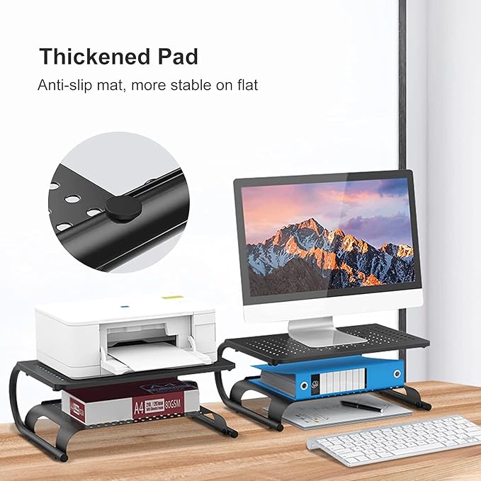 suptek Double-Deck Desk Monitor Stand Riser - Image 6