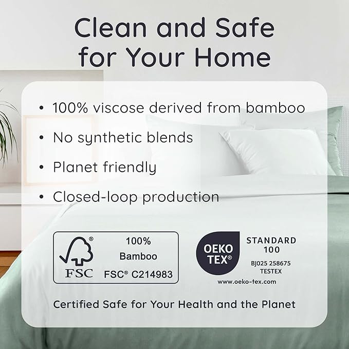Bambaw 100% Viscose Derived from Bamboo Sheets Queen Size Set – 6pcs Deep - Image 6